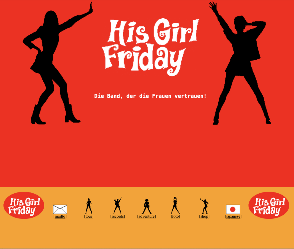 HIS GIRL FRIDAY ♥ WEB DESIGN ♥ 1996